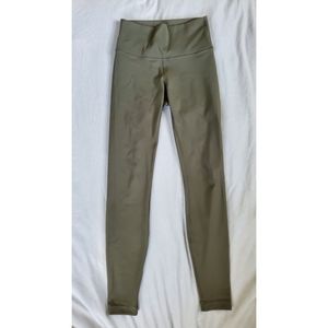 Lululemon Rise Rise Olive Green Leggings SIZE 4